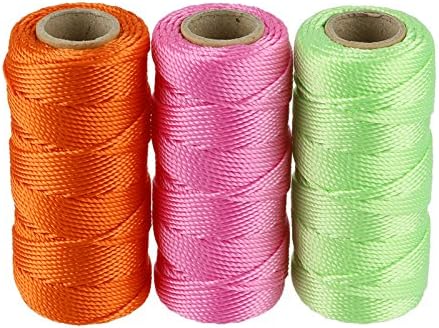 3pc High Visibility Neon #18 Masonry Twine Set - 810 Total Feet