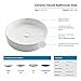 KRAUS Elavo Round Vessel White Porcelain Ceramic Bathroom Sink, 18 inch KCV-140