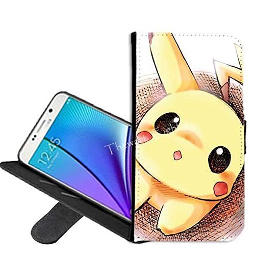 Galaxy J3 Prime, J3 Luna Pro, J3 Emerge, Express Prime 2, Amp Prime 2, J3 (2017) Case, Pikachu Pokemon Manga Anime PU Leather Stand Wallet Folio Flip w/ID Credit Card Slot + Thewart8 Stylus Pen (#9)