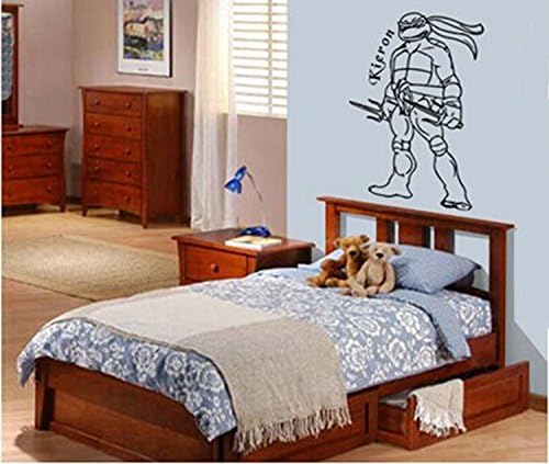 Custom-made Personalized Name Teenage Mutant Ninja Turtle Sideways-Vinyl Wall Decal/Decor -You choose name and color