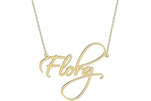 Custom Name Necklace - Personalized initial Necklace with 3 Colors & 25 Fonts, Stainless Steel Gold Rose Gold Silver Plated, 