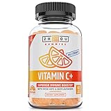 Vitamin C+ Gummies, Max Strength Vitamin C Immune Booster with Rosehips & Bioflavonoids to Help Boost Immunity and Cellular Health