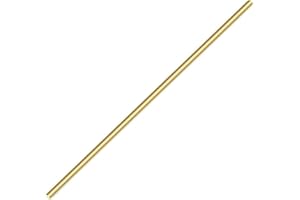 PGCOKO Brass Solid Round Rod Lathe Bar Stock, 3/8 inch in Diameter 14 inch in Length