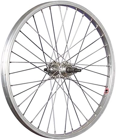 Taylor-Wheels 20inch bike rear wheel aluminium for thread-on freewheel silver
