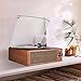Bluetooth Record Player Belt-Driven 3-Speed Turntable, Vintage Vinyl Record Players Built-in Stereo Speakers, with Headphone Jack/ Aux Input/ RCA Line Out, Woodenthumb 3