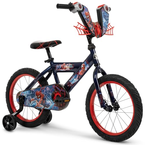 Huffy Marvel Spiderman 16 Inch Kid's Bike, Ideal for Ages 4-6 Years Old, Traini…