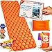 BIVARO Ultralight Sleeping Pad for Backpacking -Travel and Hiking + Lightweight Pillow + Ebook • Complete Bundle. Waterproof Camping Mattress Best for Sleeping Bag,Hammock and Tent.