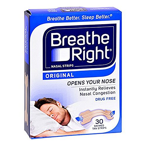 Breathe Right Nasal Strips Original Tan Small/Medium 30 ea (Pack of 6