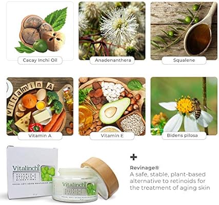 Natural Face Moisturizer Anti Aging Day And Night Face Cream With 100 Natural Cacay Oil Vitamin A Vitamin E Omega 6 Squalene And Bio Retinol From The Amazon By Vitalinchi Amazon Sg Beauty