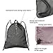 Drawstring Backpack Sports Gym Waterproof String Bag Cinch Sack Sackpack Gymsack (Gray)