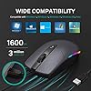 Wired-Mouse-Jelly-Comb-Optical-Gaming-Mice-with-Silent-Clicking-and-RGB-Backlight-for-PC-Computer-Laptop-1600-DPI-Black-and-Dark-Grey Wired Mouse, Jelly Comb Optical Gaming Mice with Silent Clicking and RGB Backlight for PC Computer Laptop, 1600 DPI…
