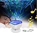 Testudo Remote Control Ocean Wave Projector 12 LED &7 Colors Night Light with Built-in Mini Music Player，Star Projector for Baby Kids Adults Living Room and Bedroom (White)