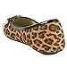 Alpine Swiss Daphne Womens Black Cheetah Print Gold Buckle Cap Toe Flats 7 M US