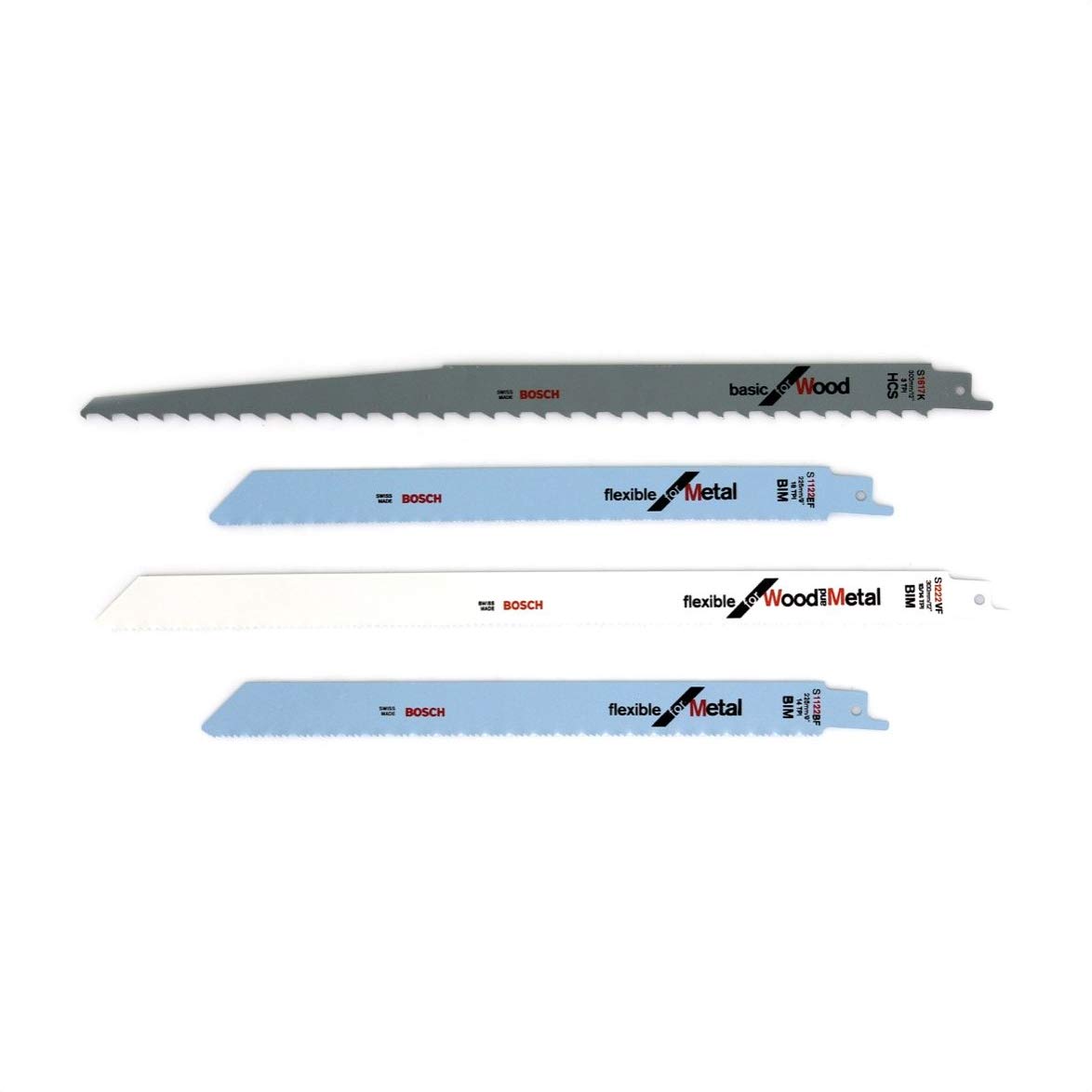 Bosch Accessories 20-Piece Reciprocating Saw Blade Set Flexible (for Metal and Wood, Accessories for Reciprocating Saws)