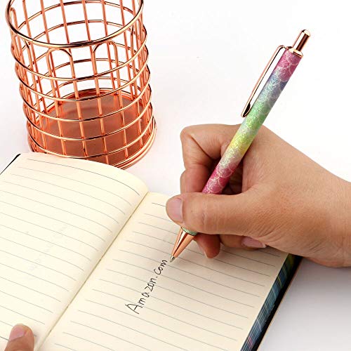 Ballpoint Pens, 4 PCS Retractable Pen Black Ink Medium Point (1.0mm) Click Ball Pens Rose Gold Office Supplies for Men, Women, Students, Business - Thumbnail 6