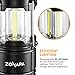ZONAPA Outdoor LED Lantern w/Magnetic Base (4-Pack) Battery Powered, Portable Camping Light | Ultra-Bright Camp or Emergency Lighting | Indoor, Outdoor Hanging Hook