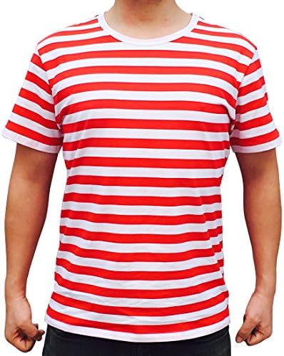 Ezsskj Men Boy Crew Neck Black White Striped T Shirt Tee Outfits Tops