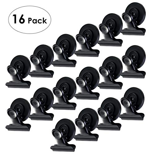 16pcs/lot Metal Refrigerator Magnetic Clip Clamp Non-Slip Memo Note Holder Gripper for Photo Displays Holding Documents Office Organizing Whiteboard Magnetic Memo Note Clip (Color : As Show)