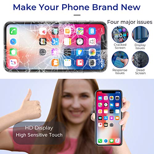 image for HTECHY Replacement for iPhone X Screen Replacement Black(5.8