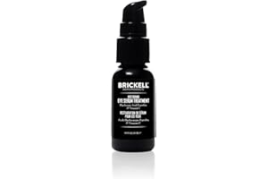 BRICKELL MEN'S PRODUCTS Brickell Men's Dark Circle Under Eye Treatment Serum For Men, Natural and Organic Eye Gel to Firm Men's Wrinkles, Reduce Dark Bags Under Eyes, and Promote Youthful Skin, 0.65 Ounce, Unscented