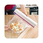 Huluwa Food Wrap Dispenser, Plastic Wrap Cutter, Foil and Cling Film Cutter Plastic Storage Holder Kitchen Accessories