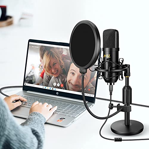 USB Microphone Studio Recording Mic Kit,192KHz/24bits NLL Condenser