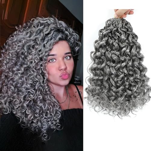 Gogo Curl Crochet Hair 14 Inch Grey