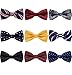 AVANTMEN Pre-tied Adjustable Men's Bow Ties Solid Mixed Color Satin Assorted Boys Bowties in Bulk 9PCS-A