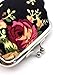 Elesa Miracle 4pc Women Girl Canvas Floral Coin Purse Clutch Pouch Wallet Value Set