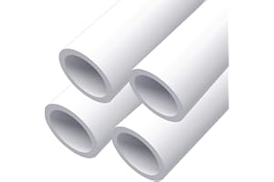LETSFIX 3/4 Inch PVC Pipe, 4-Pack (40 Inch Length), Furniture Grade White Schedule 40 - Ideal for DIY Projects, Home, Garden, Greenhouse, Farm, Workshop & Crafts