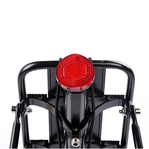 Enkrio Adjustable Bike Rear Cargo Rack Equipment Stand Footstock Bicycle Carrier Rack Bicycle Accessories Seat Post 110Lb Capacity (Black)