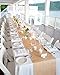 SKEMIX 2 Pack Burplap Table Runners,12 X 108 Inches,Natural Jute Hessian Table Runner,Perfect For Rustic Party & Events