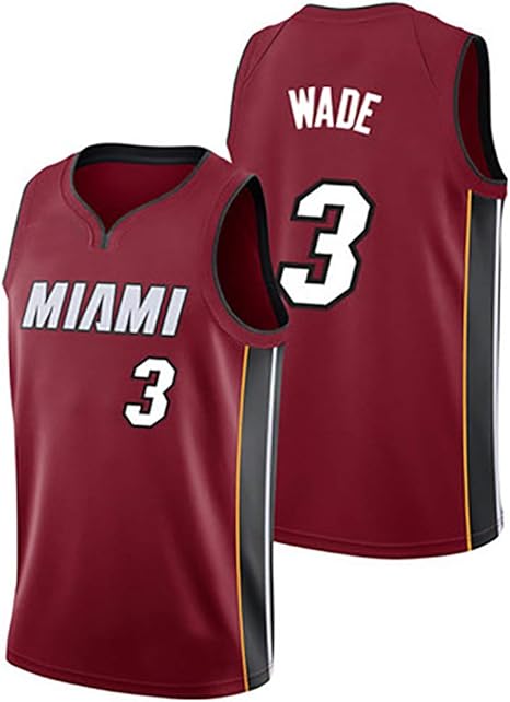 SHPP Dwyane Wade, Camiseta No. 3 Miami Heat, Dwyane Tyrone Wade # 3, Camiseta de Baloncesto, clásico sin Mangas Unisex Liga: Amazon.es: Deportes y aire libre