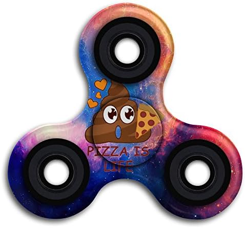 Fidget Spinner Pizza Is Life Poop Emoji Tri-Spinner Fidget Toys For Adult And Kids -Perfect For ADD,ADHD,and Anxiety