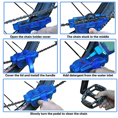 image for LiXiongBao Bicycle Chain Cleaner Bike Chain Blue Scrubber Motorcycle C
