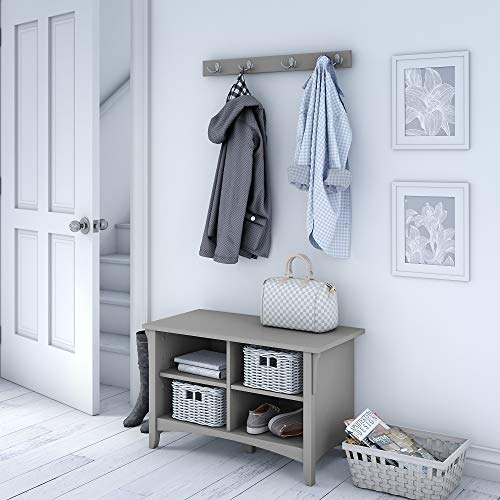 Bush Furniture Salinas Shoe Storage Bench, Cape Cod Gray Pricepulse