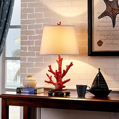Desk lamp Living Room American Country Table Lamp Bedroom Bedside Lamp Modern Creative Coral Table Lamp Study Reading… 5197jt9idgL