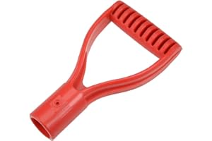 uxcell Shovel D Grip Handle, 30mm Inner Dia PVC for Digging Raking Tools Red