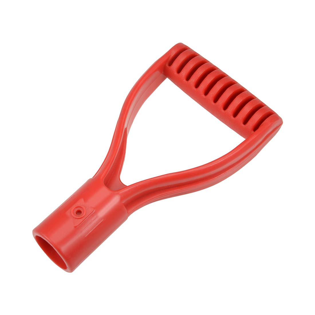 sourcing map Shovel D Grip Handle, 30mm Inner Dia PVC for Digging Raking Tools Red
