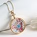 Gmai Pressed Flower Round Wishing Glass Bottle Pendant Floating Locket Pendant