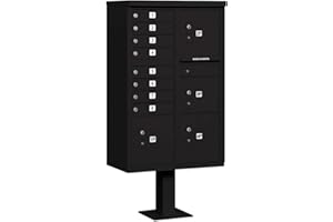 Salsbury Industries 3306BLK-U 8 A Size Doors-Type VI-USPS Access Cluster Box Unit Black