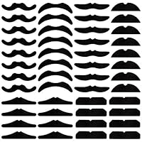 COCODE 48pcs Adhesive Fake Mustache Set for Costume and Festival Mexican Party