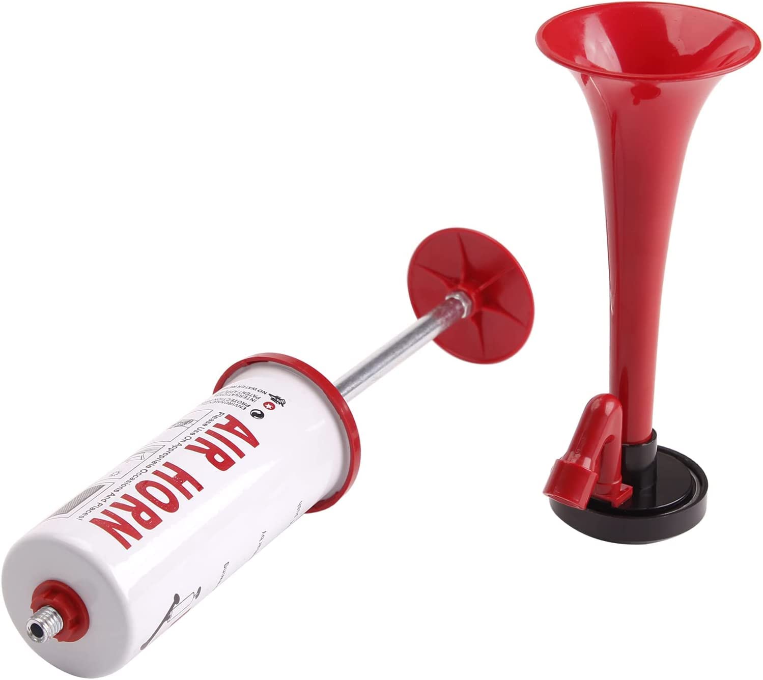 Reusable Air Horn, BANHAO Aluminum Handheld Air Pump Horn Loud Safety Horn for Boats Cars Noise Maker Handheld Air Horn 2pcs