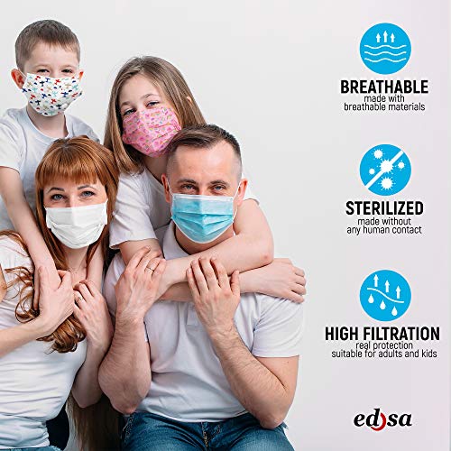 edsa Disposable Face Mask, 50 Pack Disposable Masks, Comfortable to