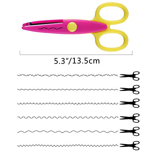 image for KUUQA 6 Pcs Kids Safety Scissors Art Craft Scissors Set for Kids and S