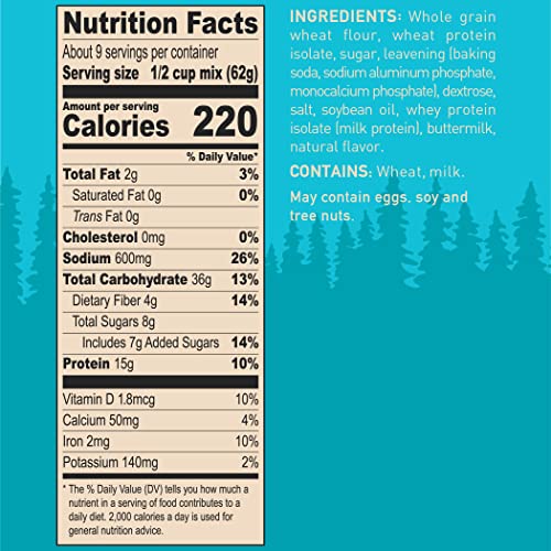 Krusteaz Protein Pancake Mix, Buttermilk Pancake Mix, 100 Whole Grain