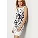 Summer Floral Printed Sleeveless Slim Fit Midi Sheath Tank Sun Dress (X-Large, Black)