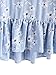 MakeMeChic Women's Ruffle Hem Floral Blouse Short Sleeve Babydoll Top 1-Blue L