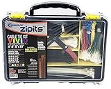 Cambridge Zipits 700 pc Cable Tie Kit Assortment. BONUS includes Cutting Tool & Reusable Storage Case