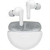 Belkin SoundForm Nano 2 Bluetooth Earbuds for Kids with Built-in Microphone, 28H Battery Life, Safe 85dB Volume, IPX5 Water Resistance - Kids Bluetooth Earbuds for iPhone, iPad, Galaxy, & More - White
